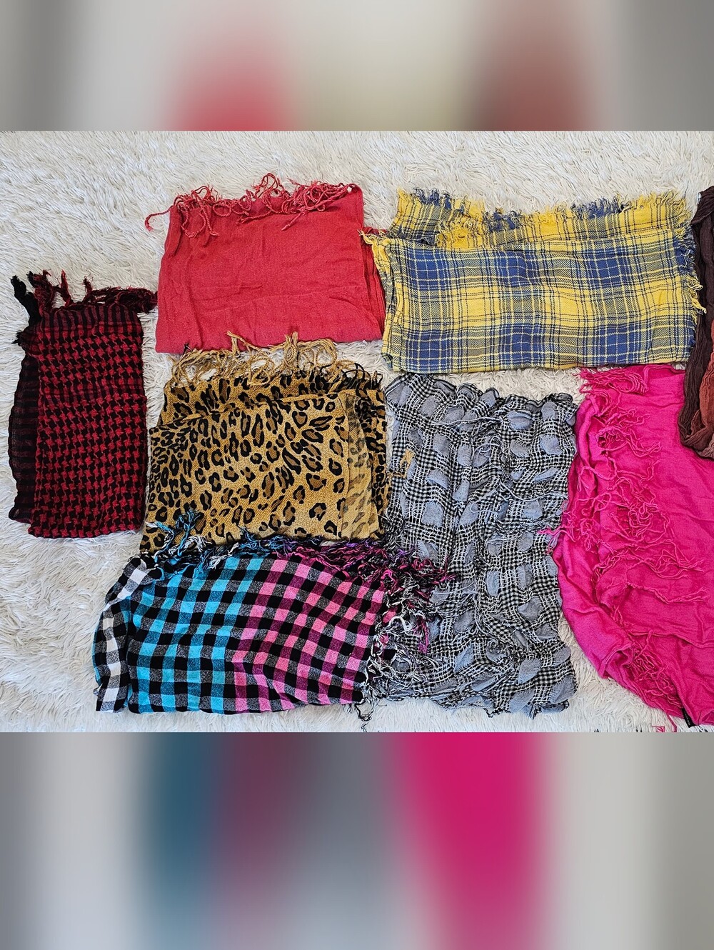 Assorted Fringe Scarves - TAKE ALL